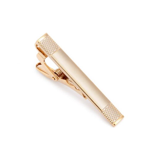 Gold Textured Edge Tie Bar