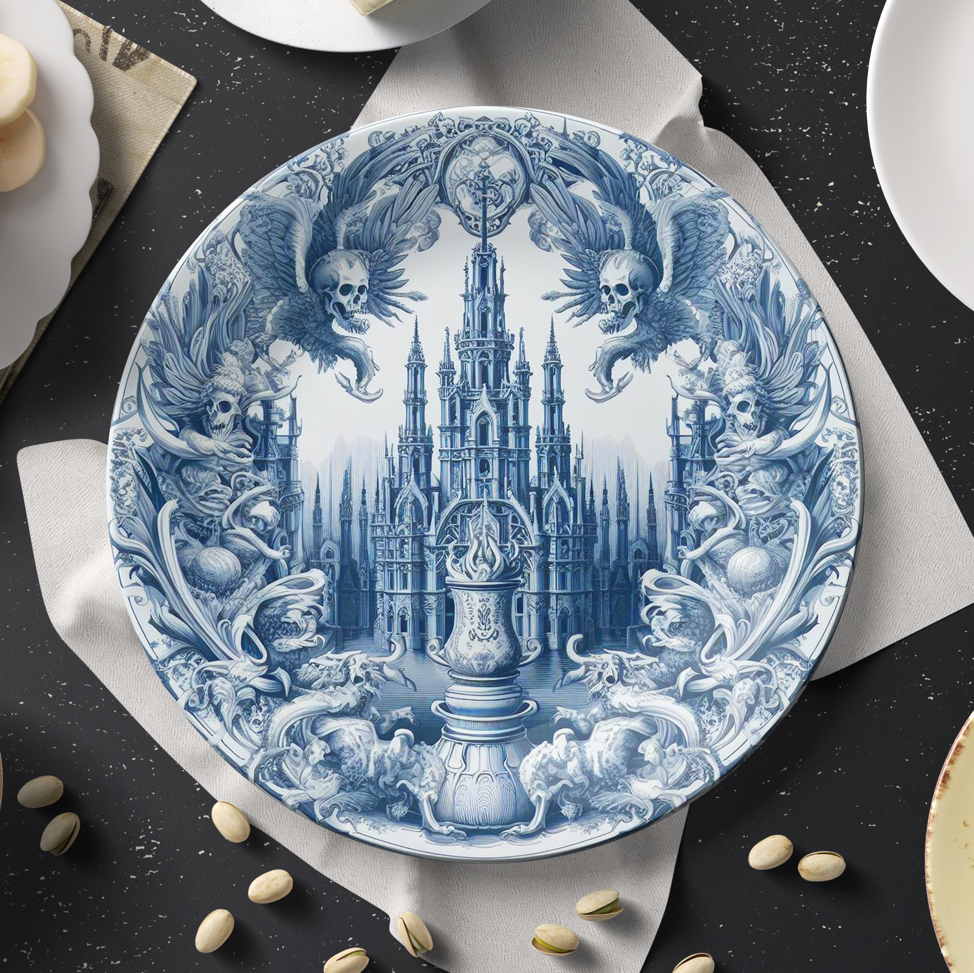 Skull and Spire 10" Dinner Plates