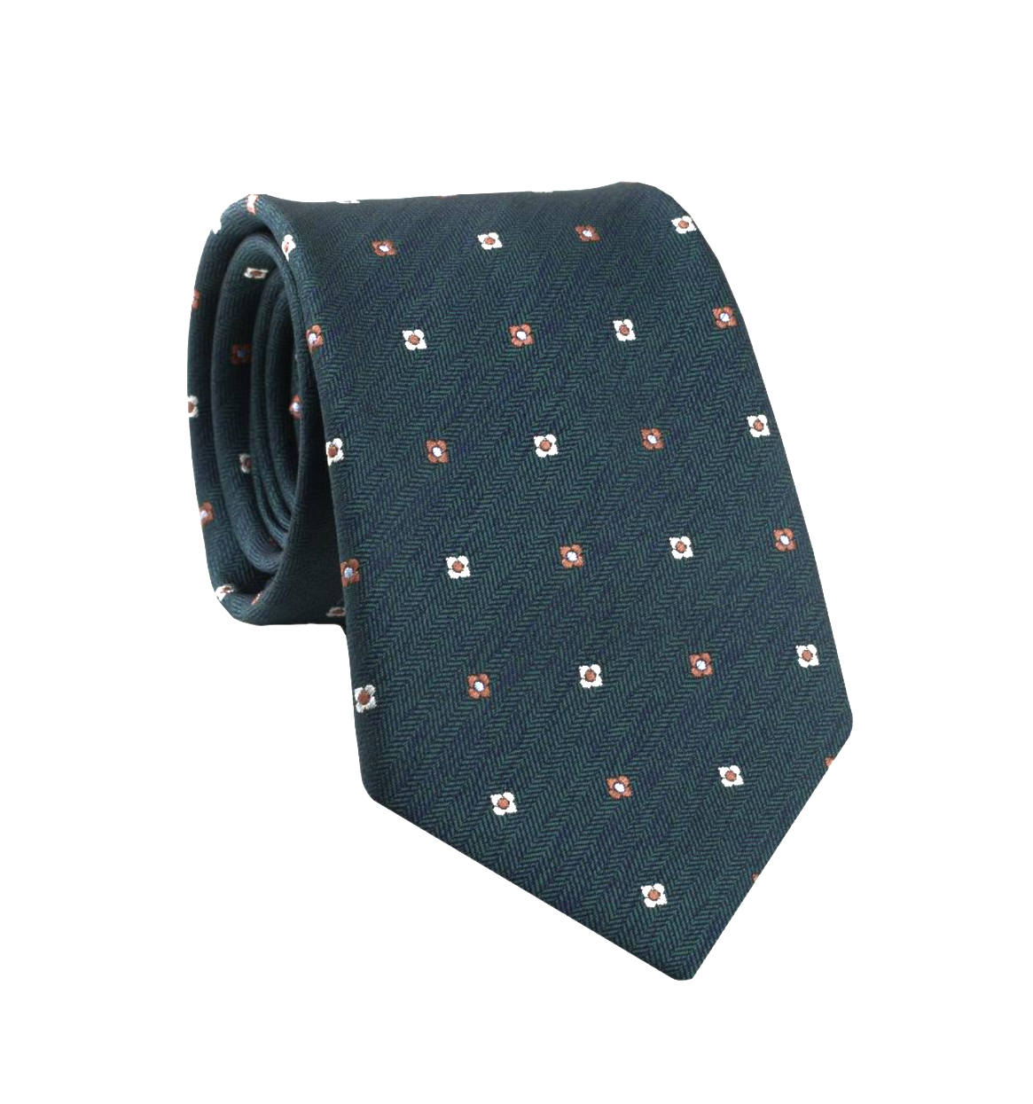 Green Micro-Square 3.2" Silk Tie