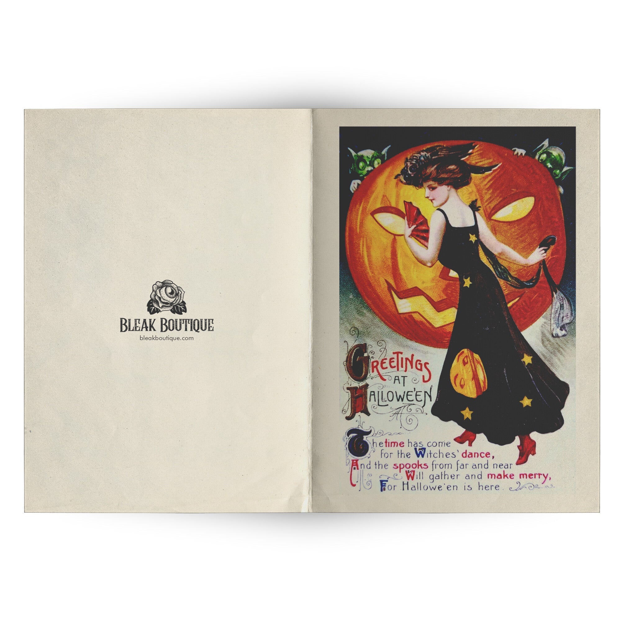 "Greetings at Halloween" Antique Greeting Card