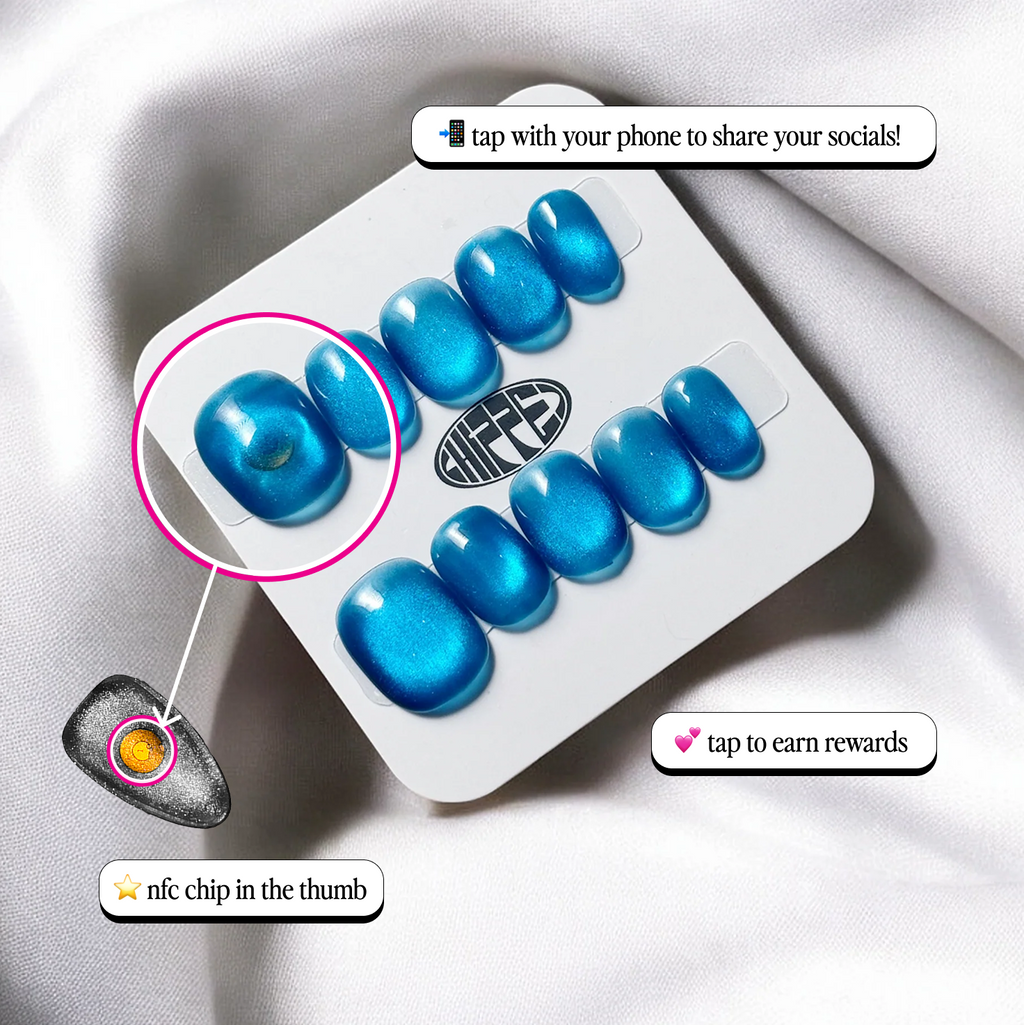 Based  🟦 NFC Nails That Share Your Socials