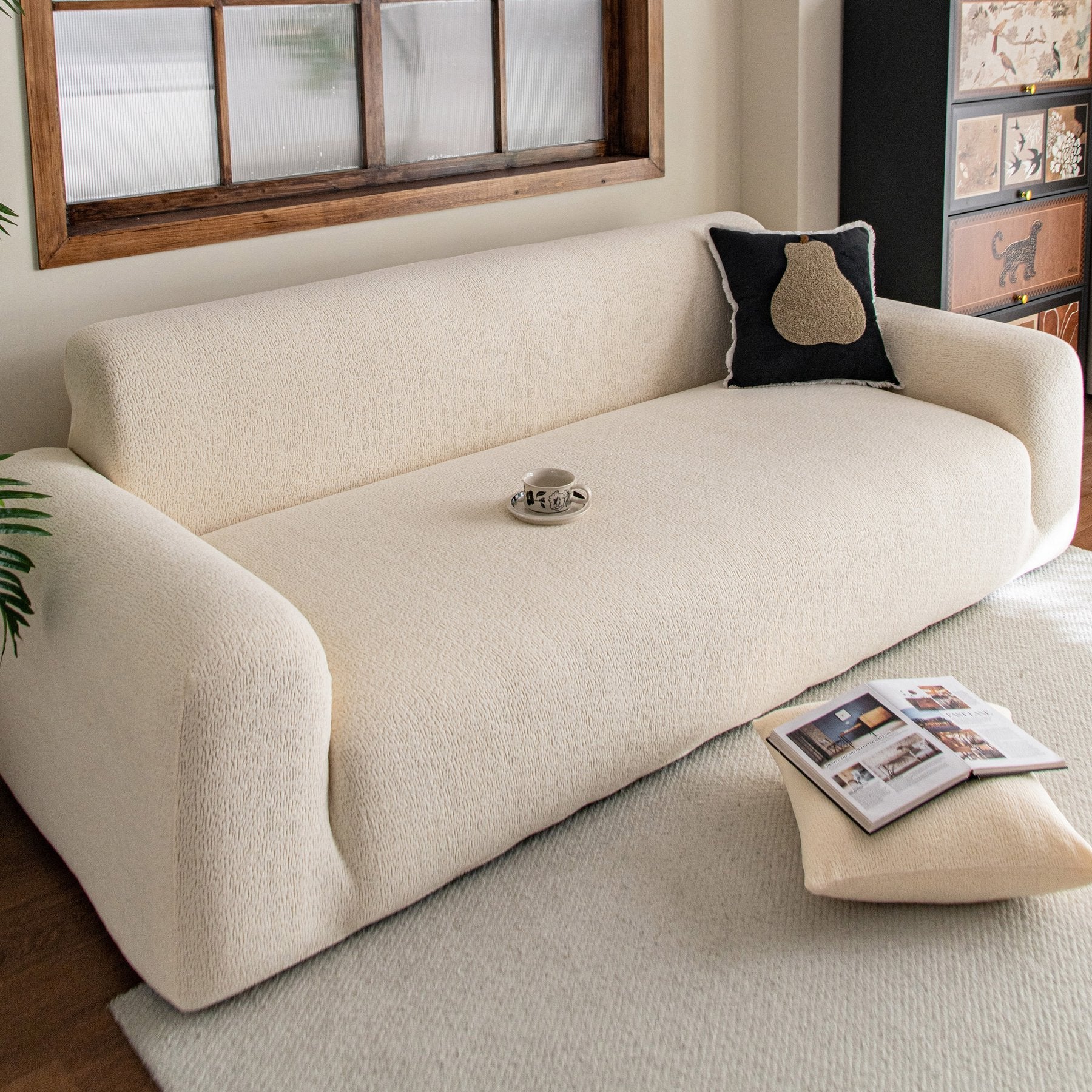 High Stretch Sofa Slipcover, Non Slip Couch Sofa Cover Washable Furniture Protector