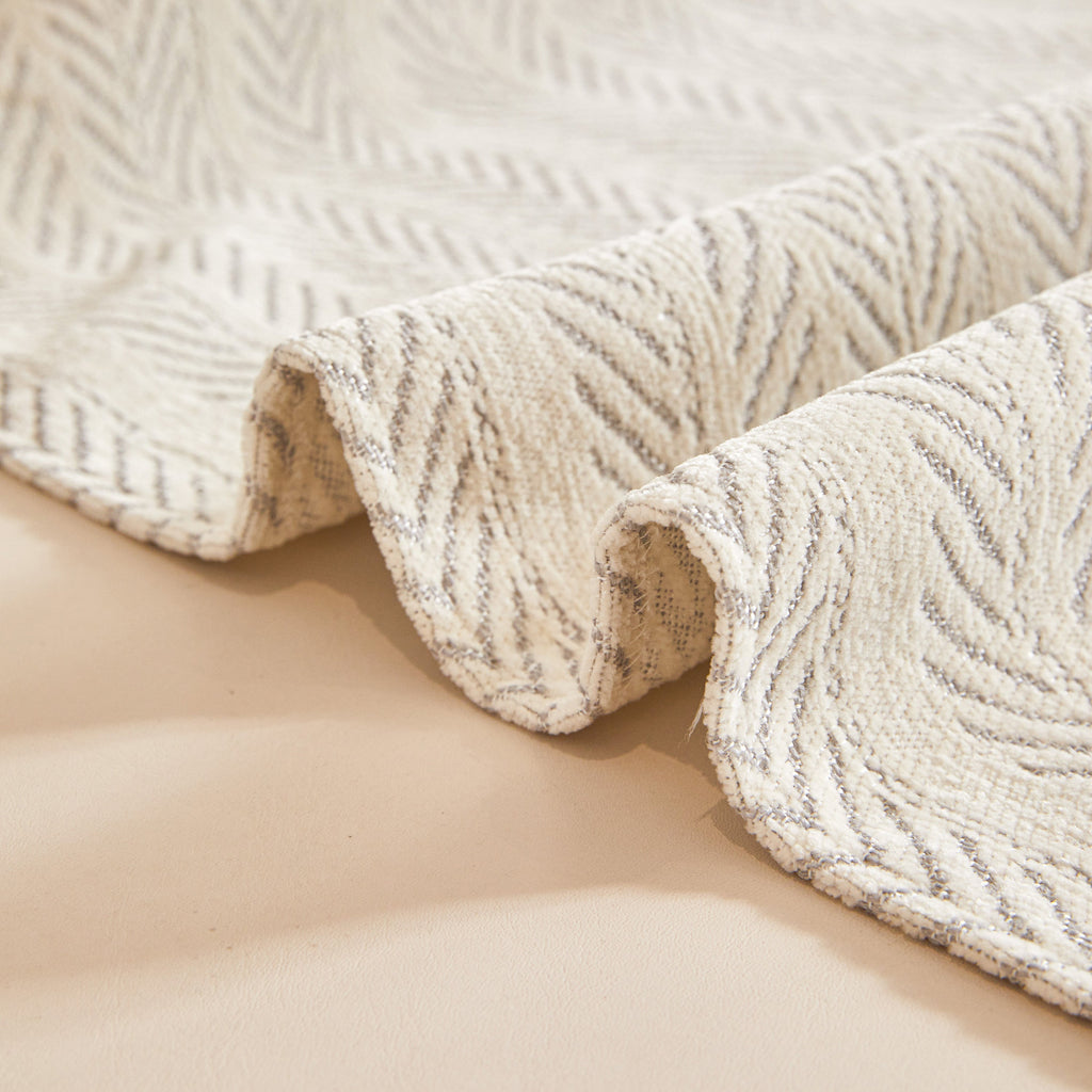 Herringbone Chenille Couch Cover Blanket Soft Durable Throw Sofa Protector with Tassel