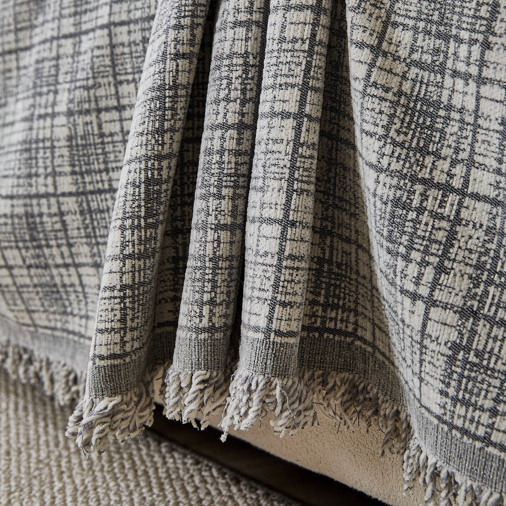 Textured Plaid Couch Throw Cover, Modern Decorative Sectional Furniture Covers