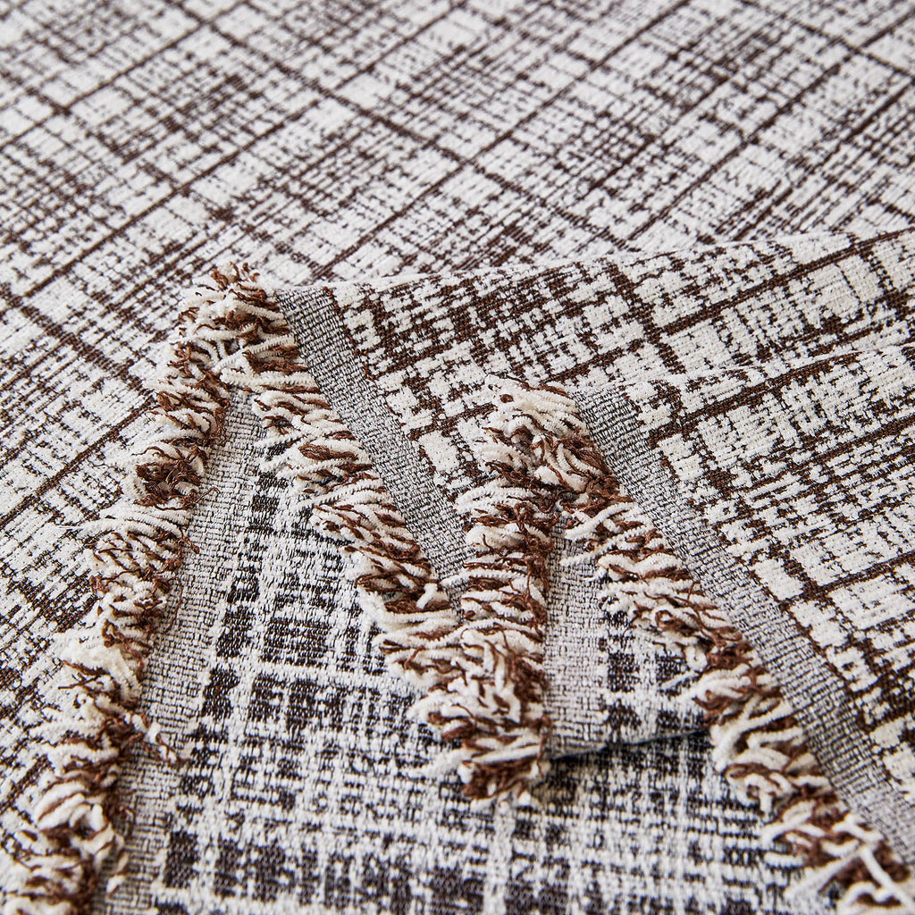 Textured Plaid Couch Throw Cover, Modern Decorative Sectional Furniture Covers