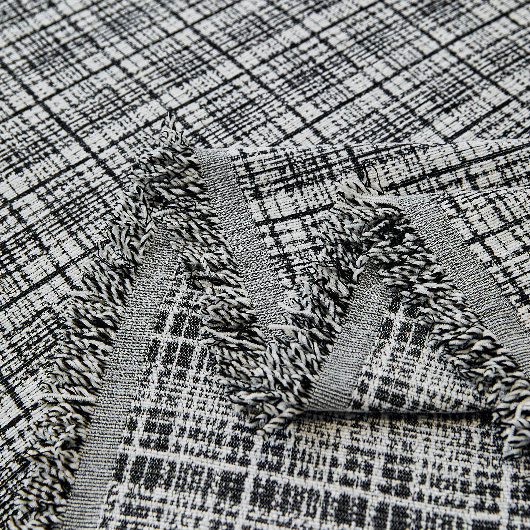Textured Plaid Couch Throw Cover, Modern Decorative Sectional Furniture Covers