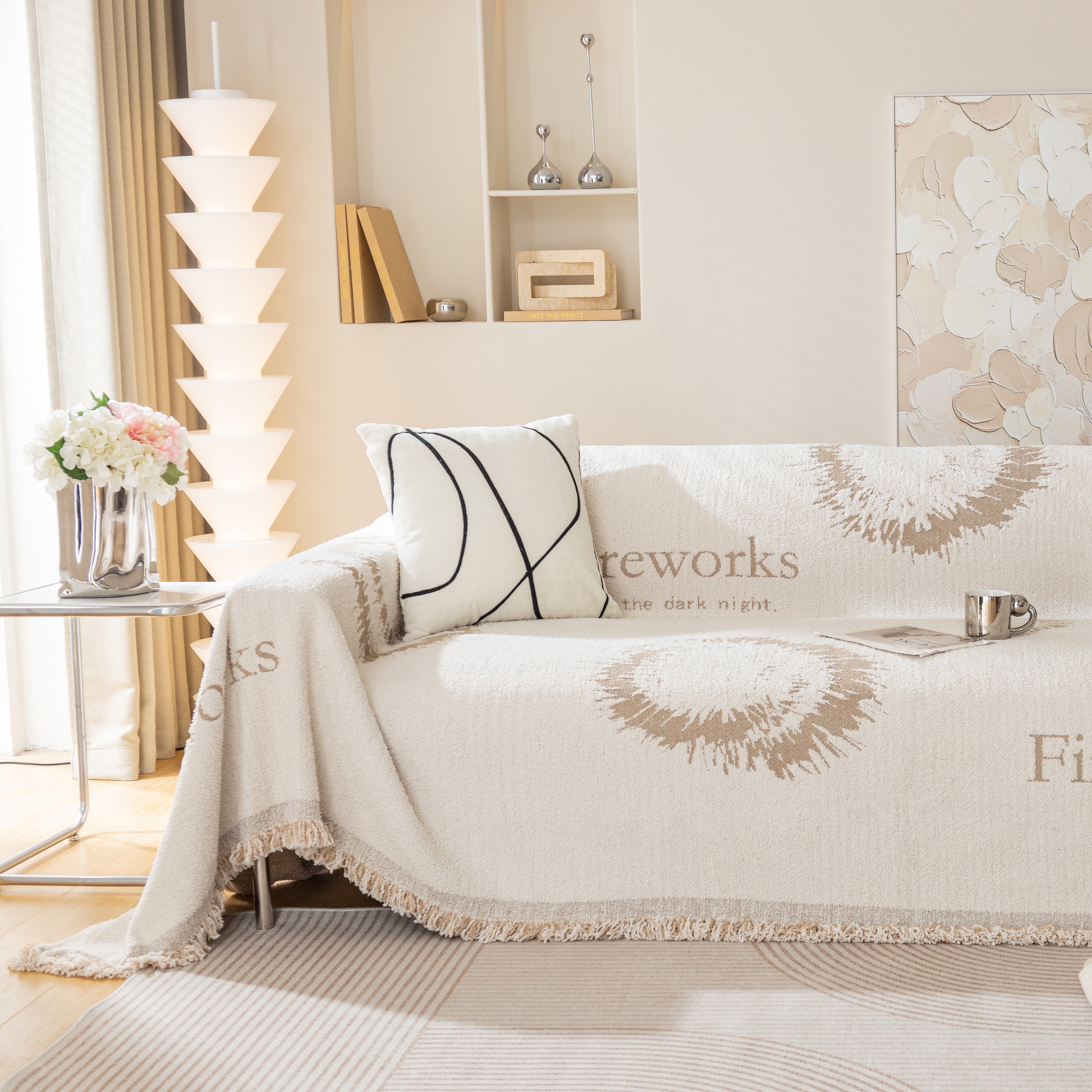 Fireworks Reversible Couch Cover Blankets Furniture Covers Washable Sectional Couch Covers