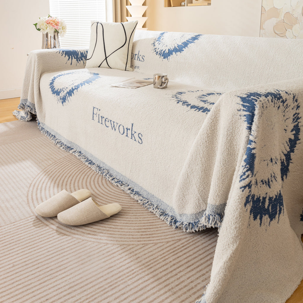 Fireworks Reversible Couch Cover Blankets Furniture Covers Washable Sectional Couch Covers