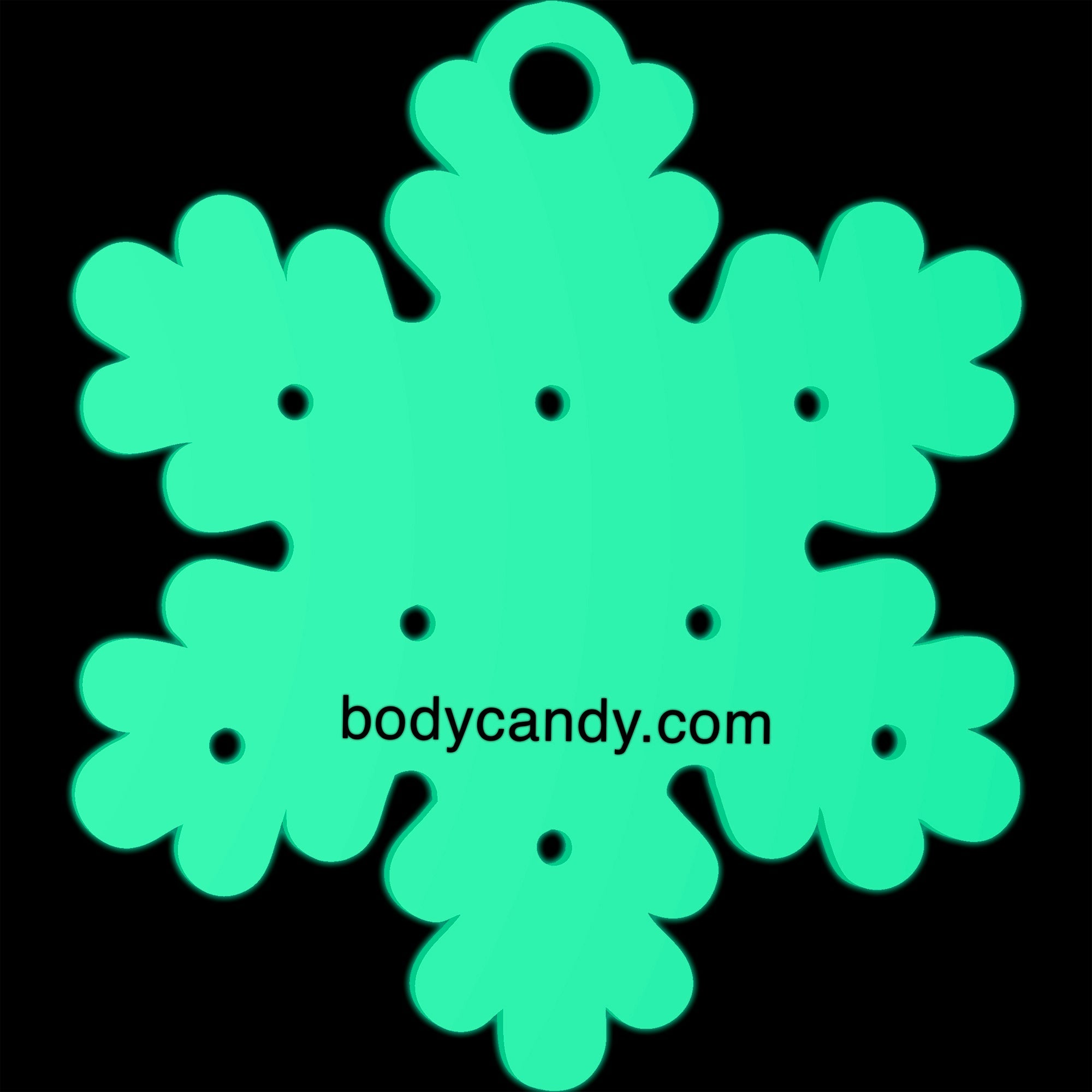 Glow in the Dark Christmas Ornament Travel Flat Back Earring Palette