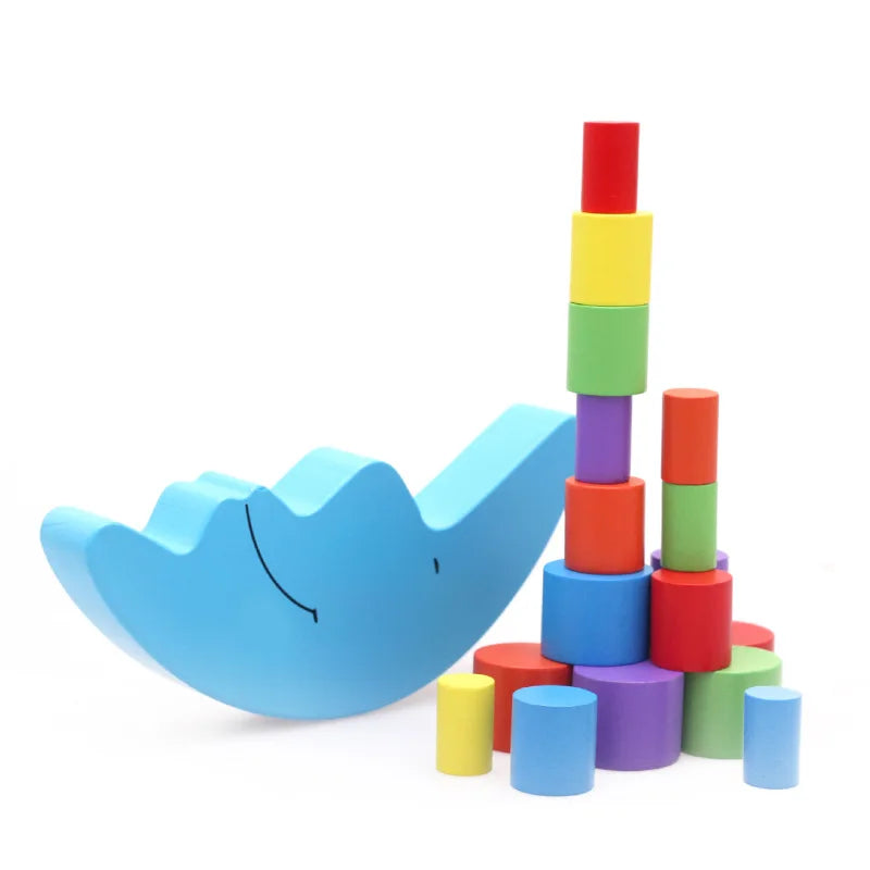 Wooden Moon Balancing Game – Educational Stacking Toy for Kids