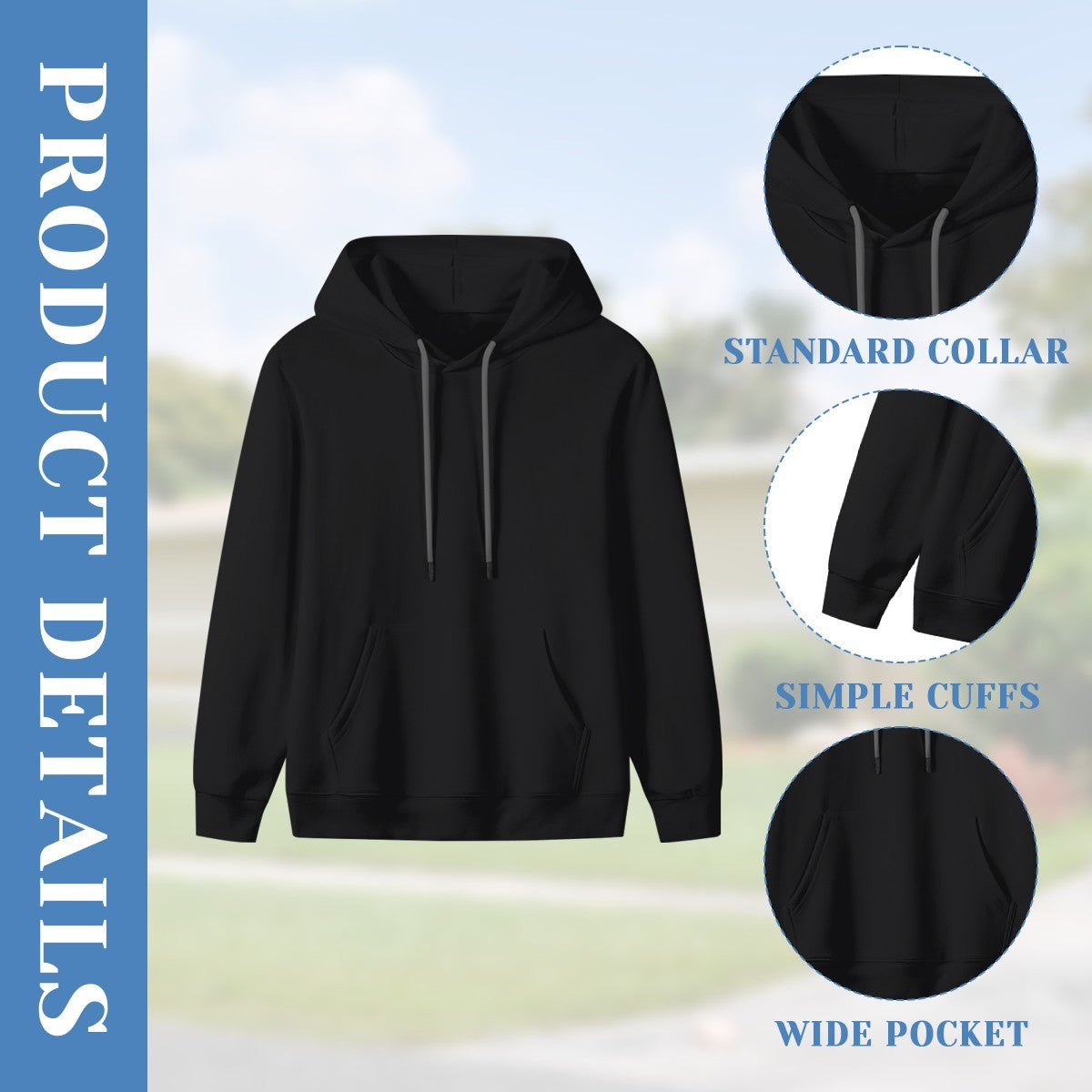 Saint Nick's Tree Farm Christmas Graphic Design Hoodie for Men with Printing on Back