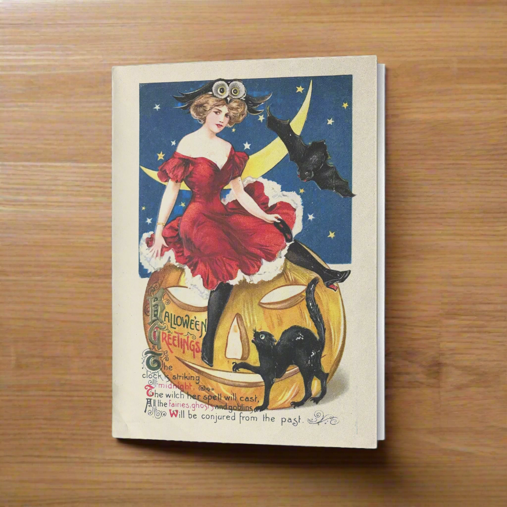 "Halloween Greetings" Antique Greeting Card