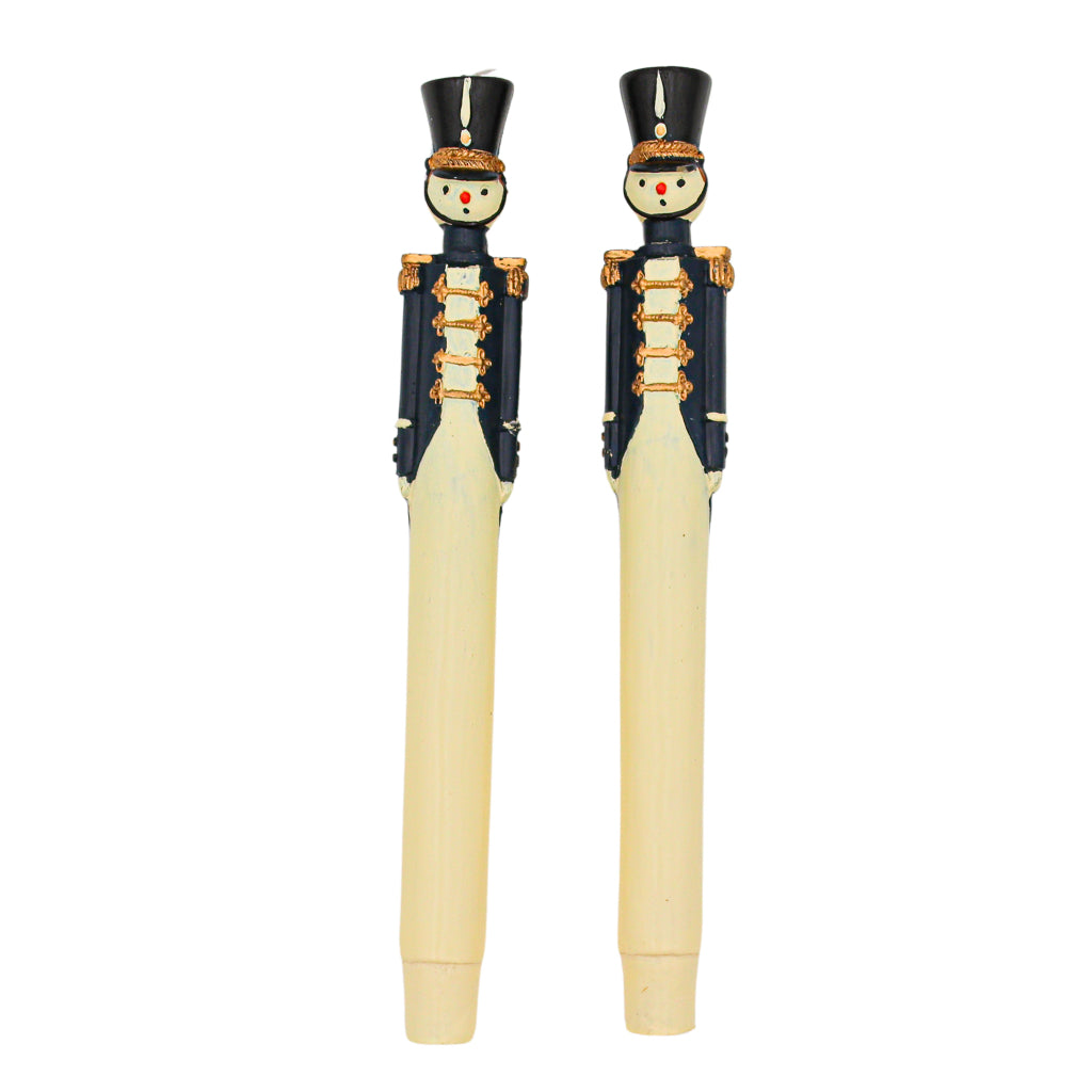 Handpainted Navy Blue Royal Guard Candle - Pack of 2