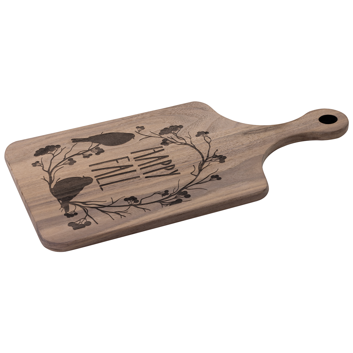 Happy Fall Design Hardwood Cutting Board Paddle