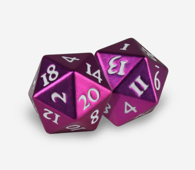 Heavy Metal D20 Dice Set