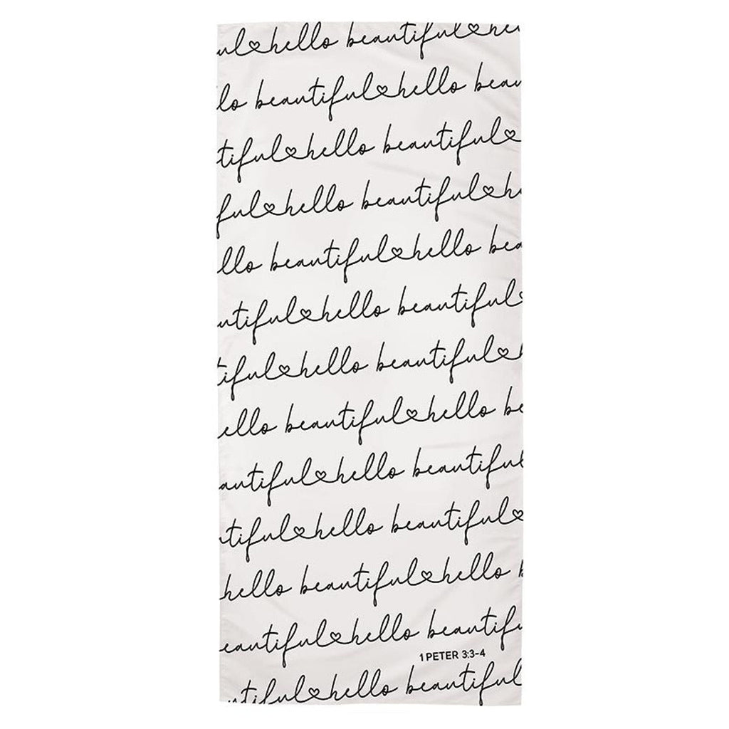 Hello Beautiful Oversized Quick Dry Beach Towel | Ultra Absorbent | 35" x 78"