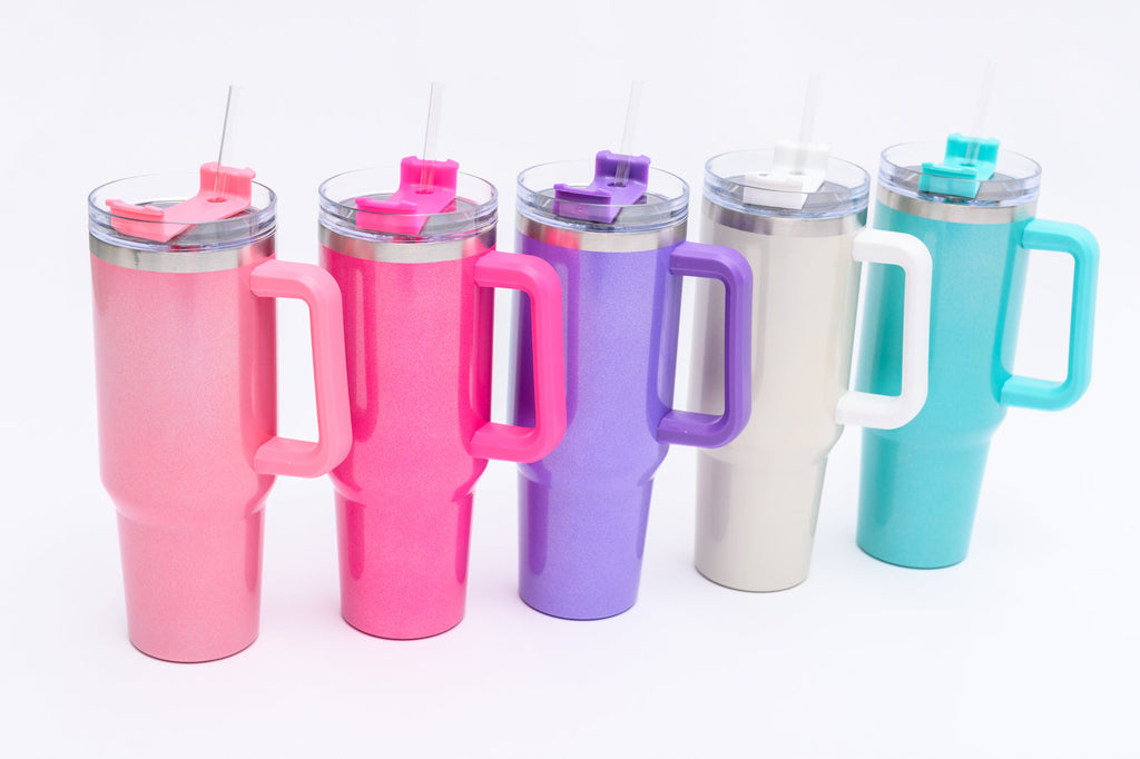 Insulated Shimmer 40oz Tumbler in Five Colors