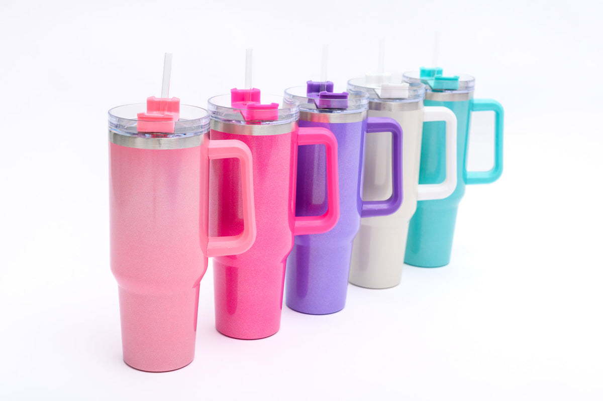 Insulated Shimmer 40oz Tumbler in Five Colors
