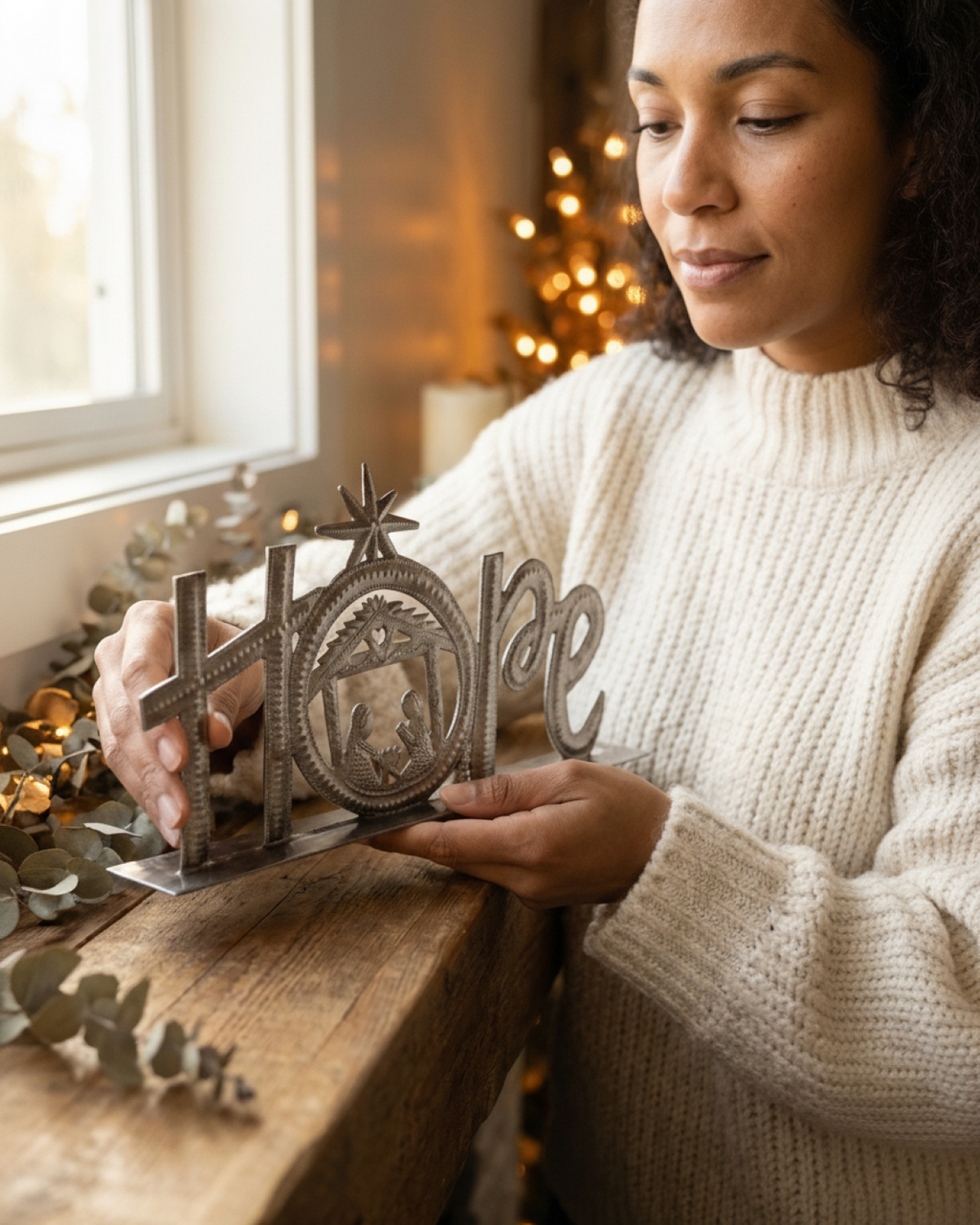 Hope Standing Metal Art
