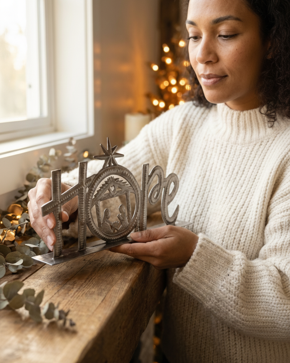 Hope Standing Metal Art