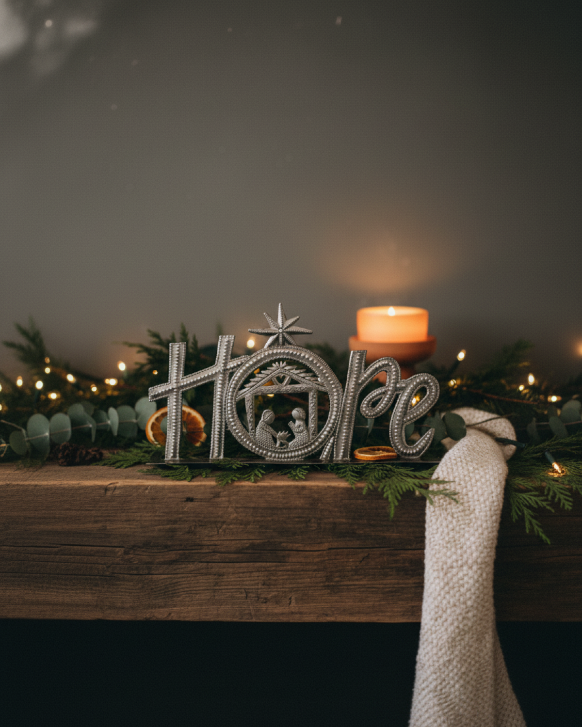 Hope Standing Metal Art