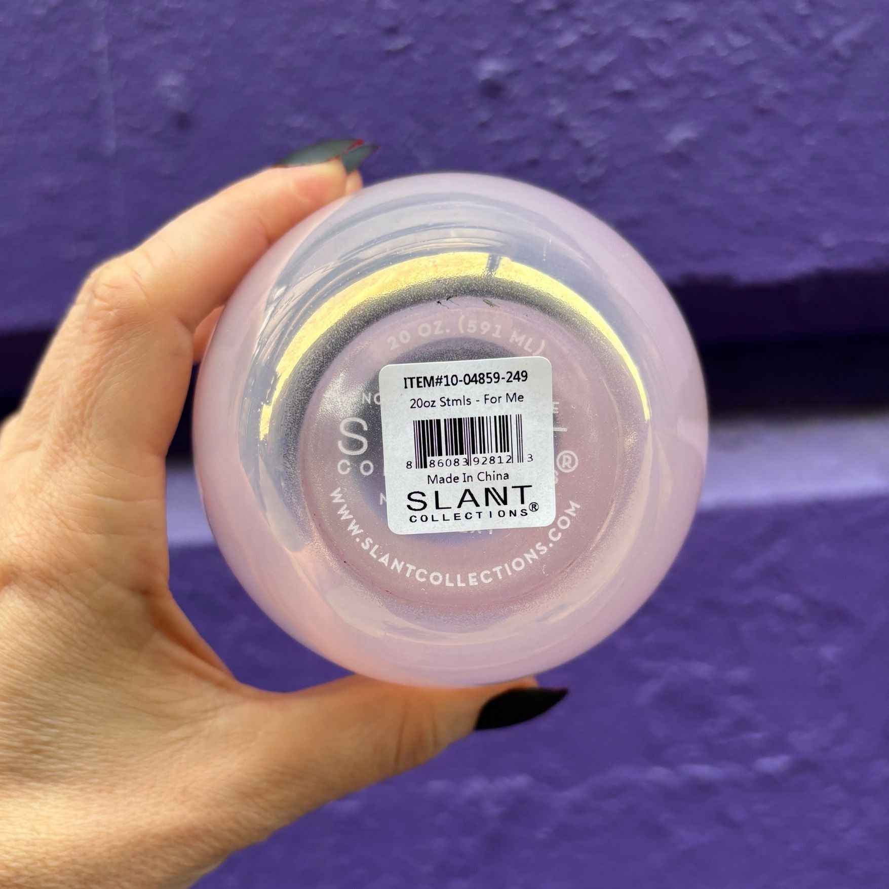 I Do It For Me Stemless Wine Glass in Purple | 20 Oz.