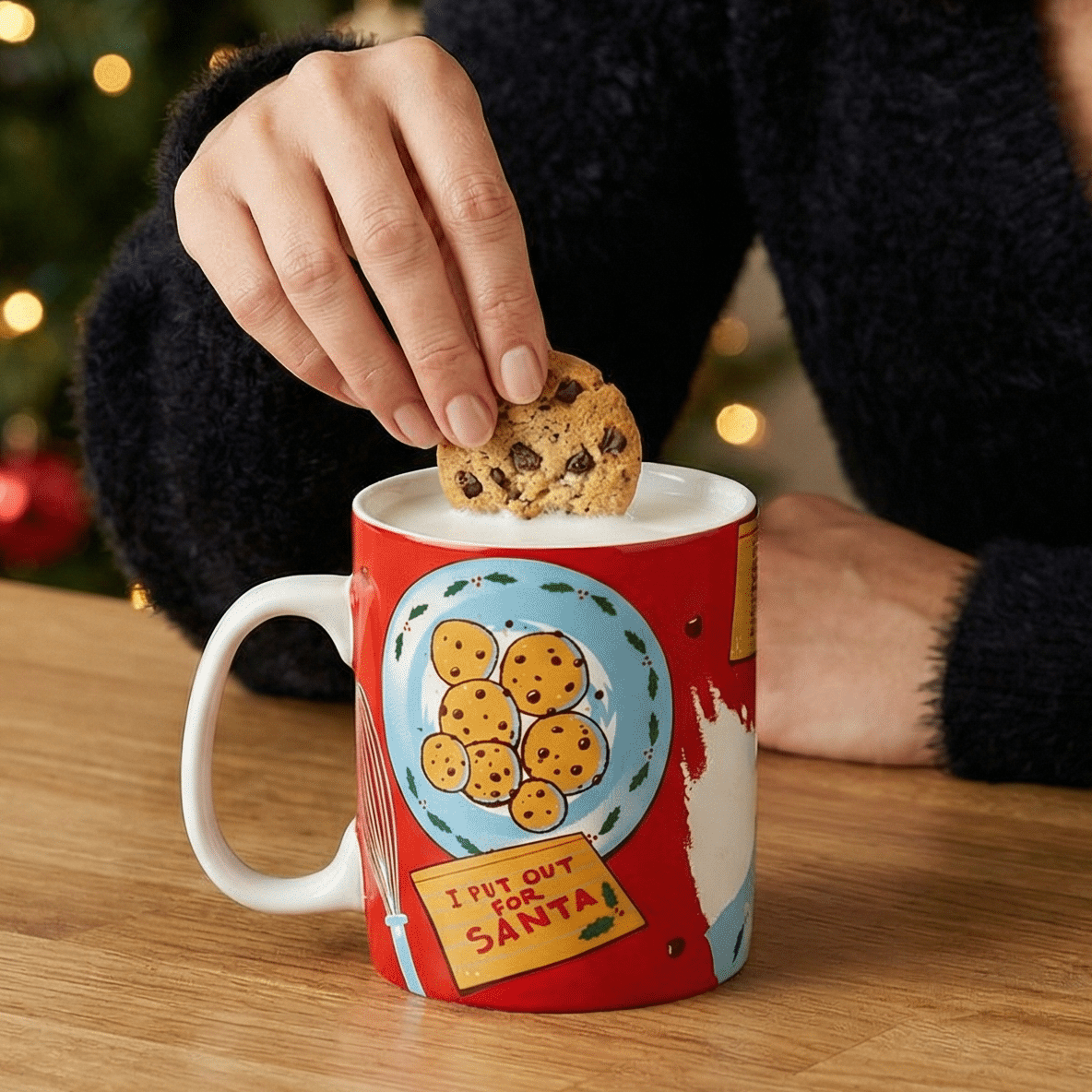 I Put Out For Santa Mug | Ho-Ho-Holiday Stoneware Jumbo Christmas Mug