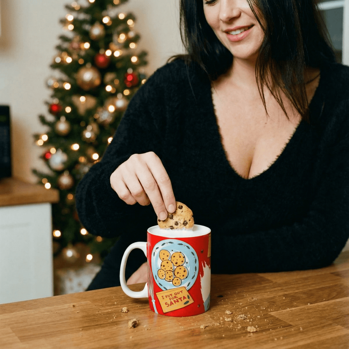 I Put Out For Santa Mug | Ho-Ho-Holiday Stoneware Jumbo Christmas Mug