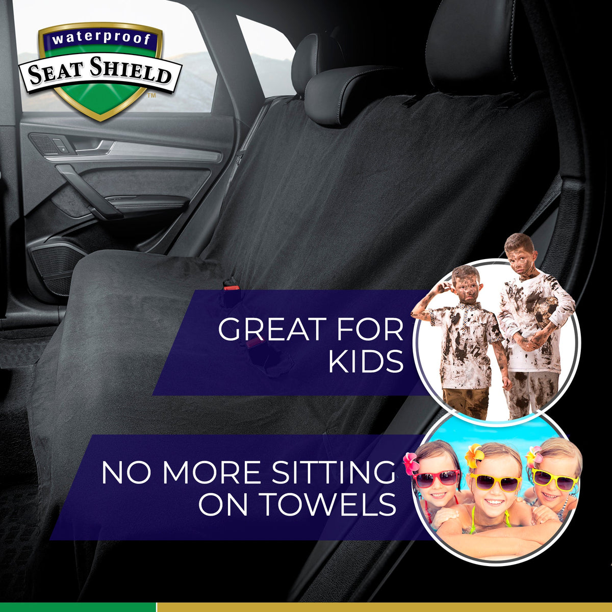 SeatShield Back Seat Cover - Black