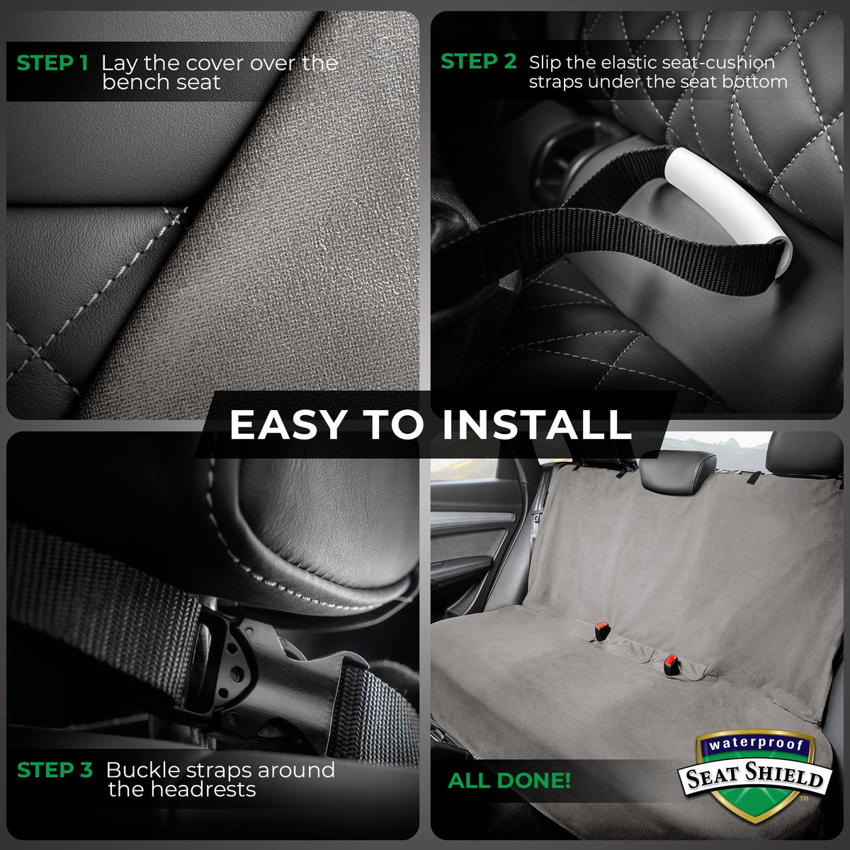 SeatShield Back Seat Cover - Gray
