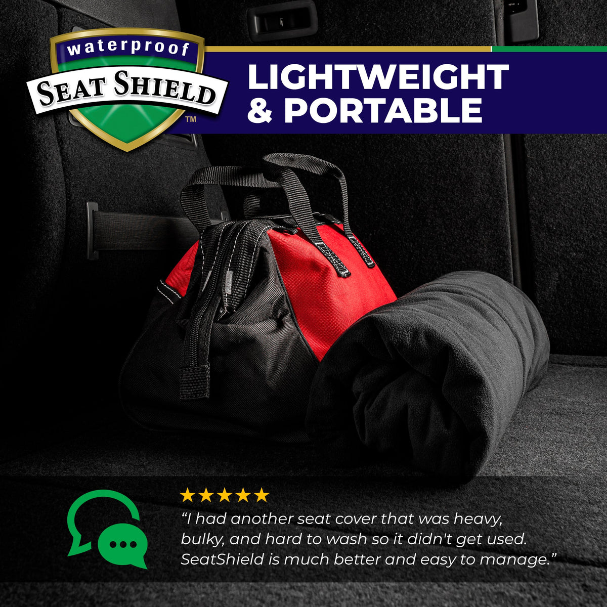 SeatShield Back Seat Cover - Black