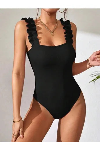 Chic Sleeveless Black Bodysuit