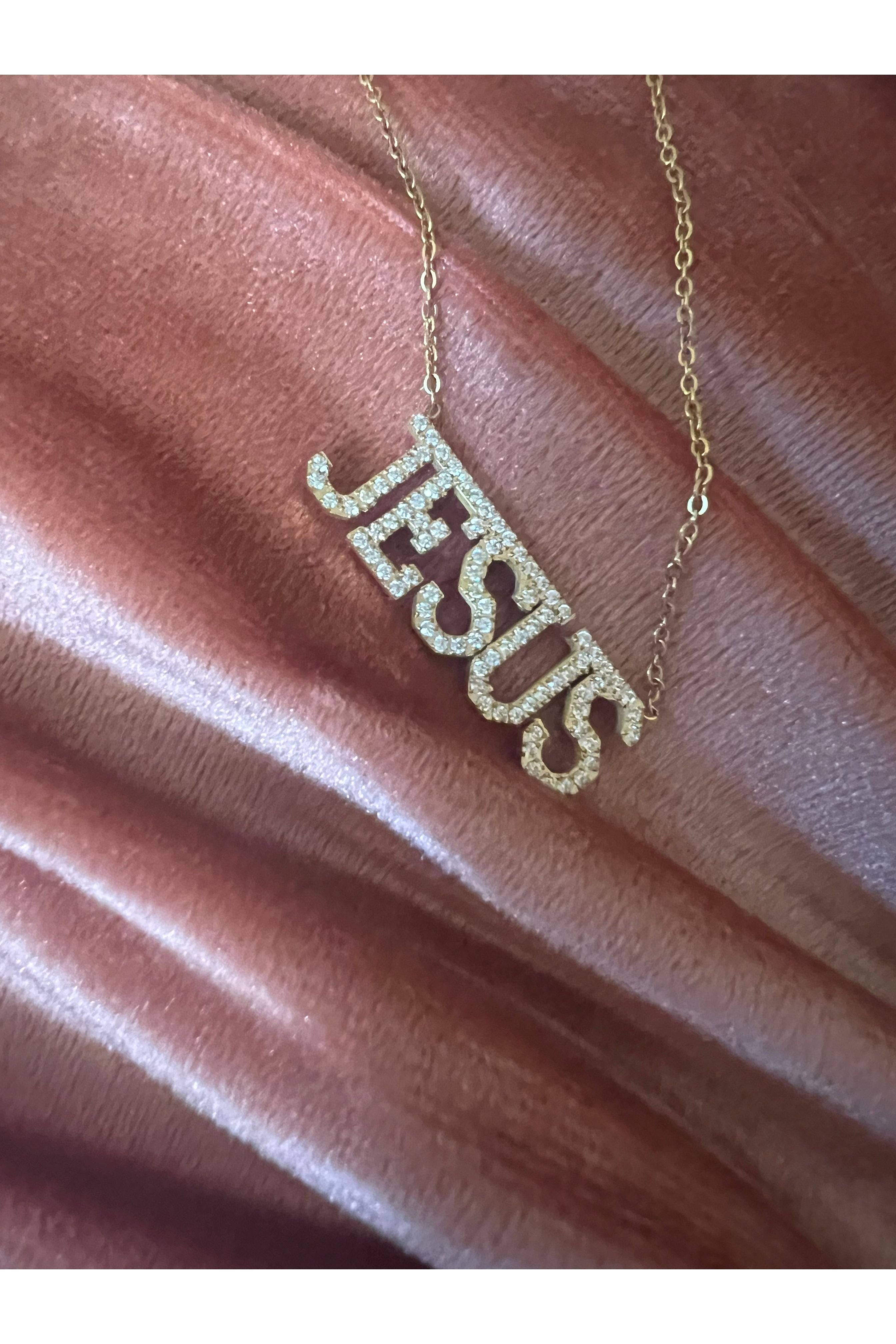JESUS/YAHWEH CZ gold or silver 18k necklace