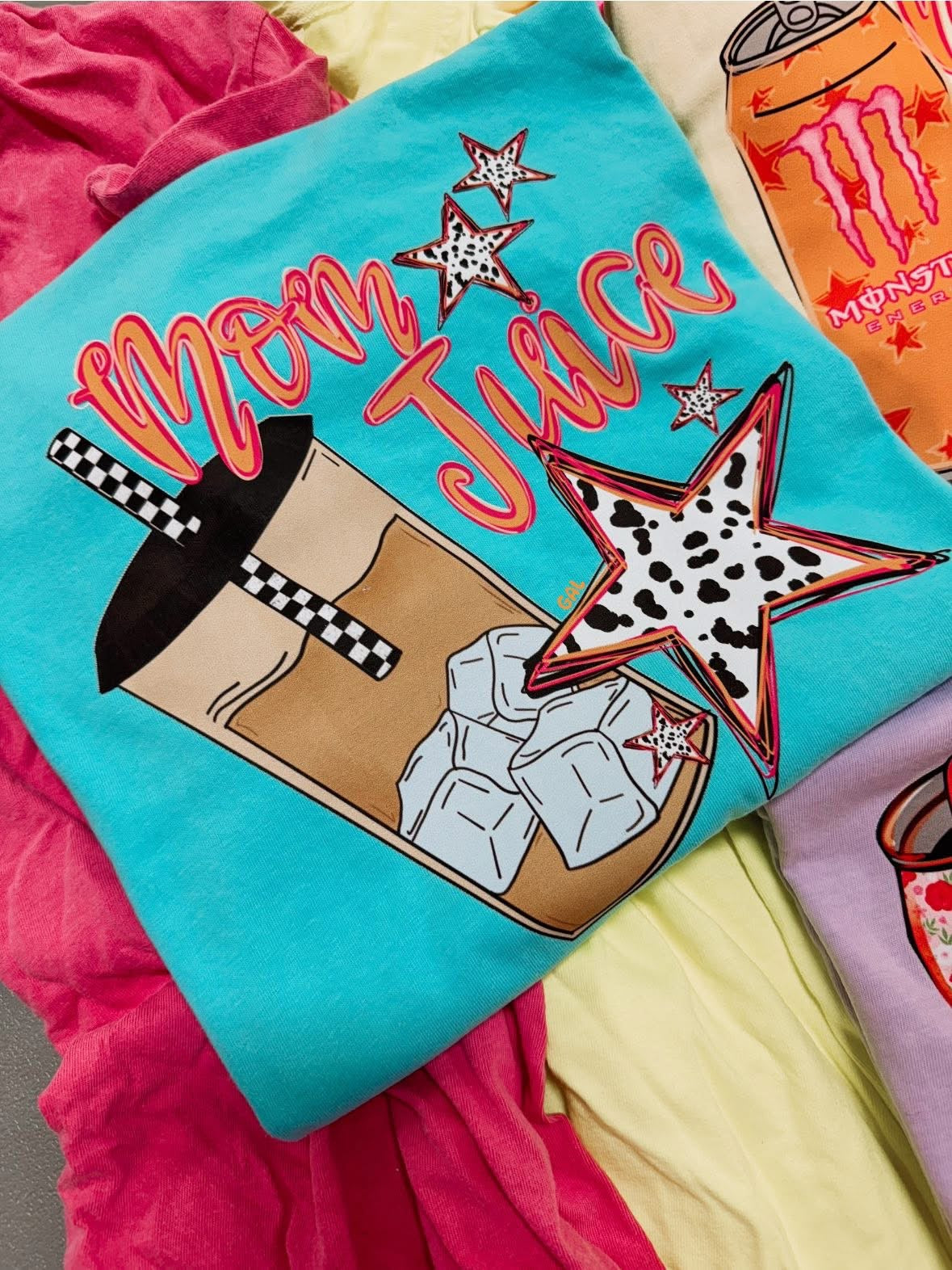 iced coffee mom juice tee or sweatshirt