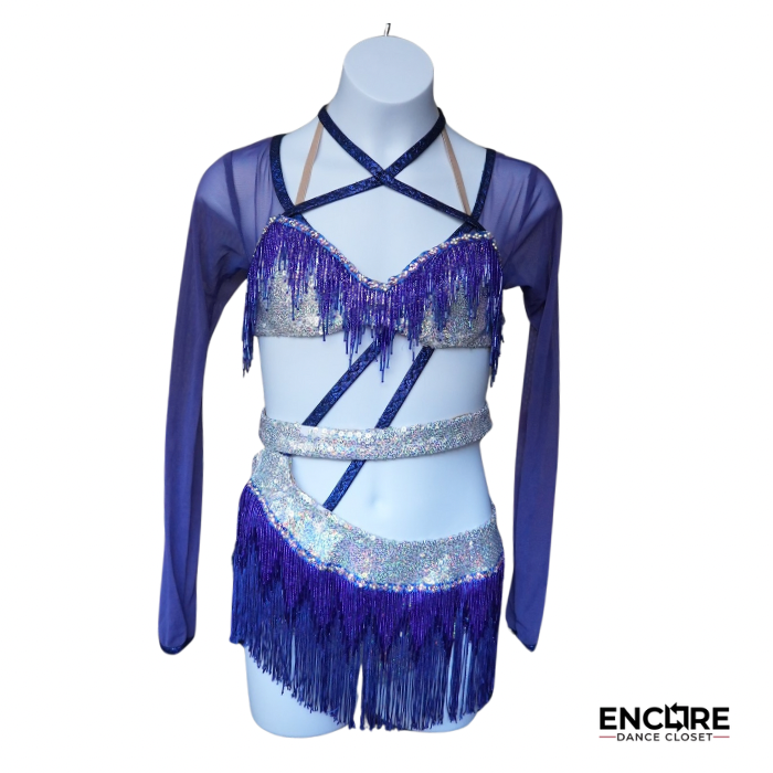Blue and Silver Dazzling Two-Piece