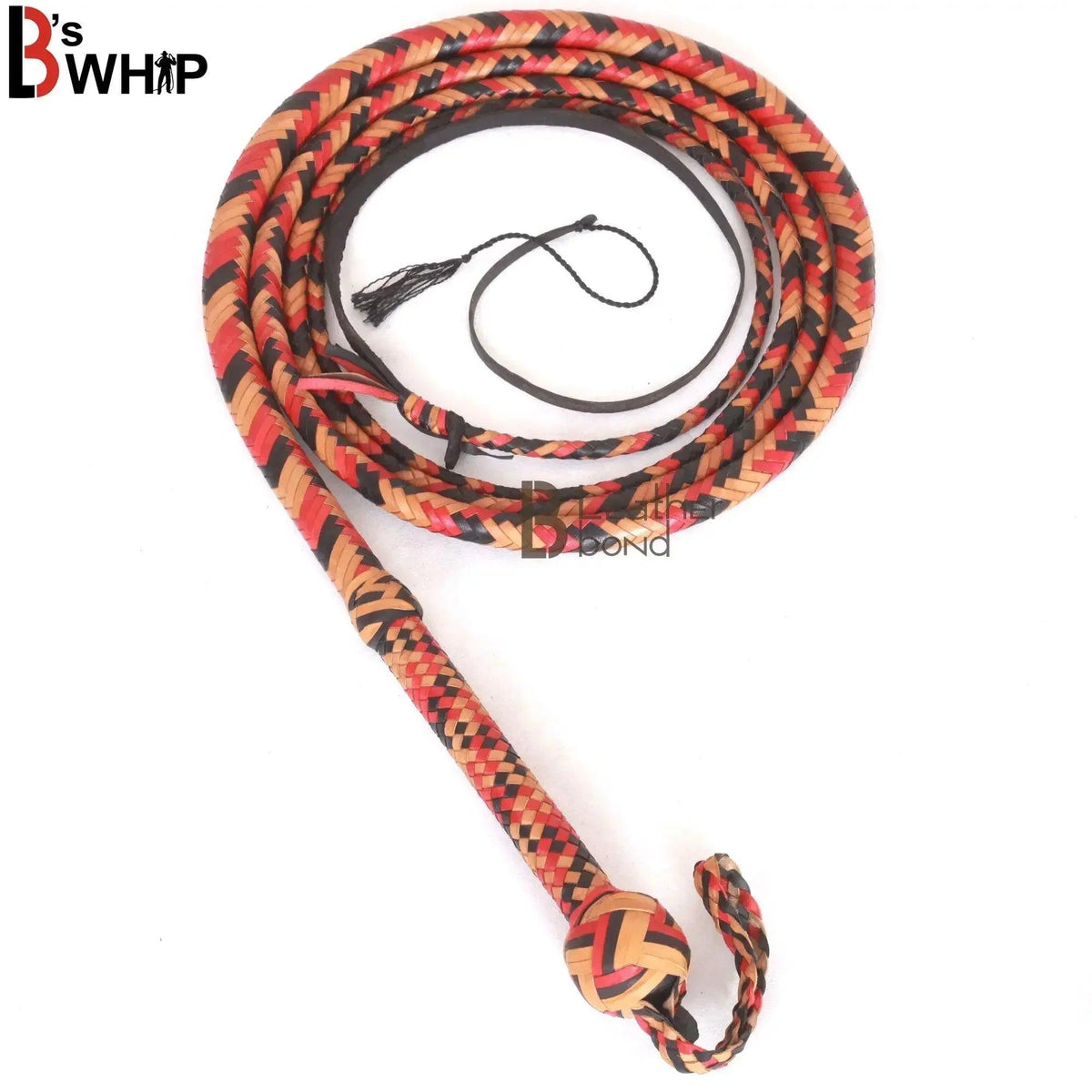 Indiana Jones Bull Whip | 6 to 16 Feet | 16 Strands Kangaroo Hide | Leather Belly and Bolster Inside – Leather Bond
