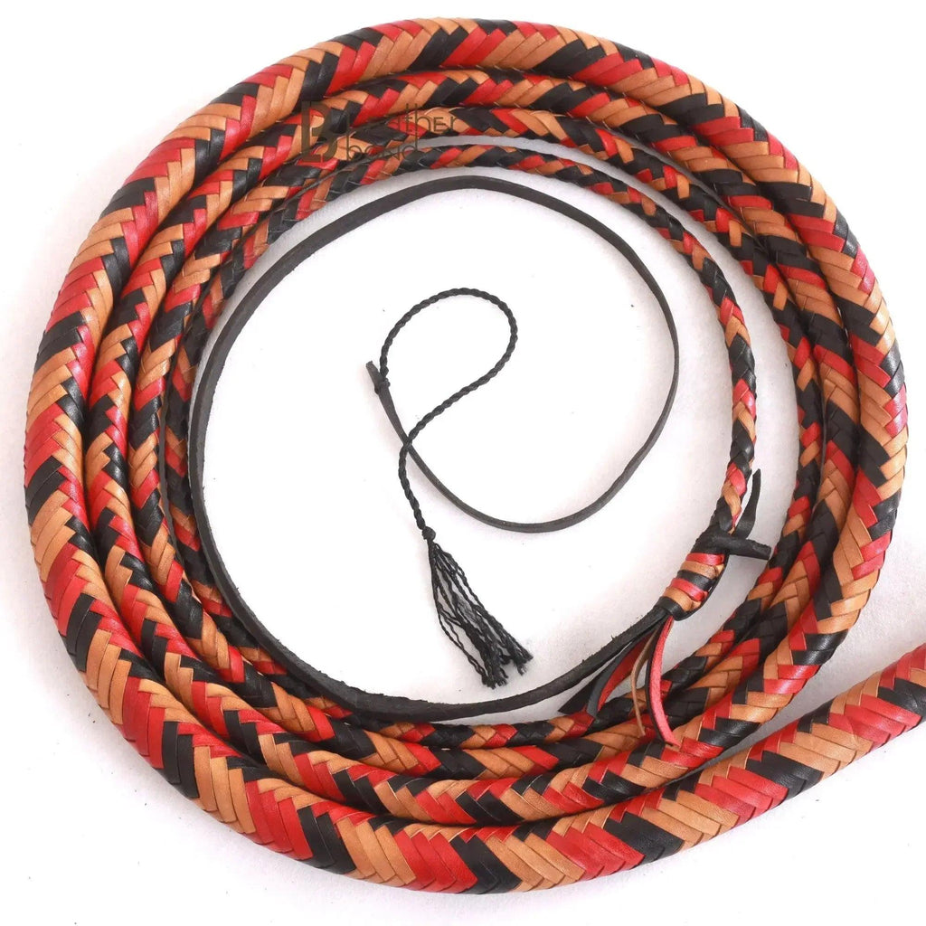 Indiana Jones Bull Whip | 6 to 16 Feet | 16 Strands Kangaroo Hide | Leather Belly and Bolster Inside – Leather Bond