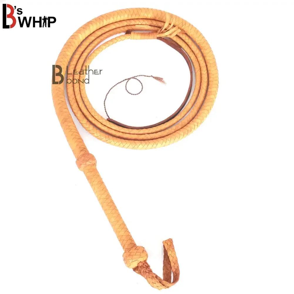 Indiana Jones Style Bullwhip for Sale | 4, 6, 8 & 10 Feet | 8 Plaits Real Tan Cowhide Leather – Leather Bond