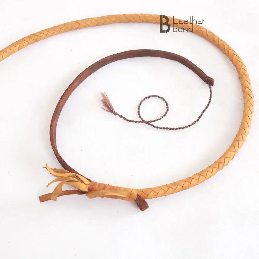 Indiana Jones Style Bullwhip for Sale | 4, 6, 8 & 10 Feet | 8 Plaits Real Tan Cowhide Leather – Leather Bond