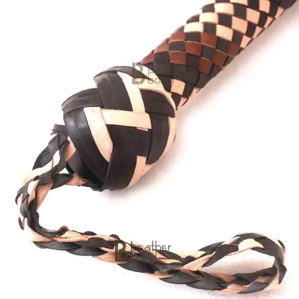 Bull Whip 6, 8, 10, 12, 14 & 16 Feet long 16 Strands Kangaroo Hide Leather Equestrian Bullwhip Leather Belly and Bolster Inside, Indiana Jones