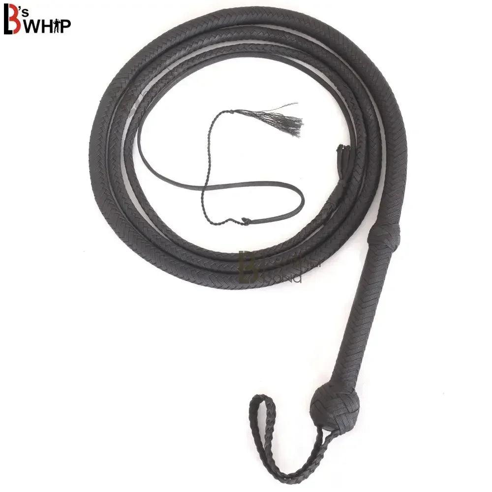 Black Indiana Jones Style Bullwhip | 6 to 12 Feet | 12 Strands Para Cord Nylon | Whips for Sale – Leather Bond