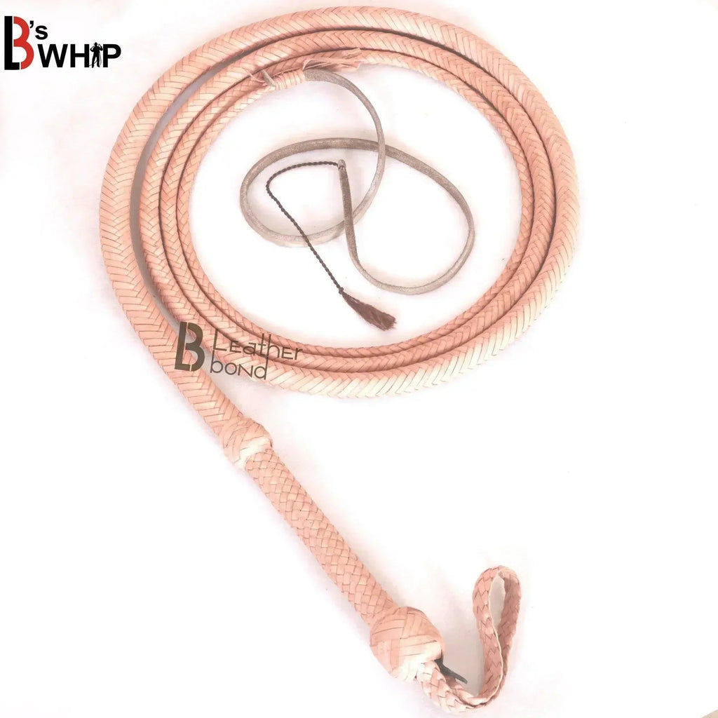 Bull Whip 6, 8, 10, 12, 14 & 16 Feet long 12 Strands Cowhide Leather Equestrian Bullwhip Indiana Jones