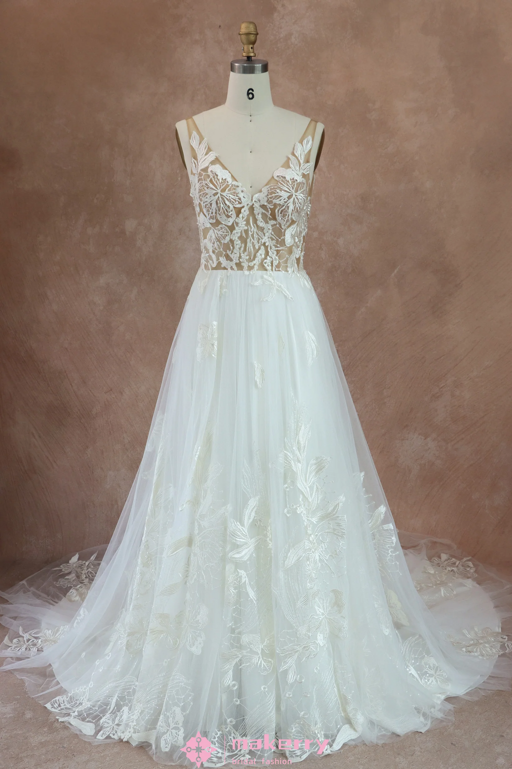 Dreamy floral lace Wedding Dress