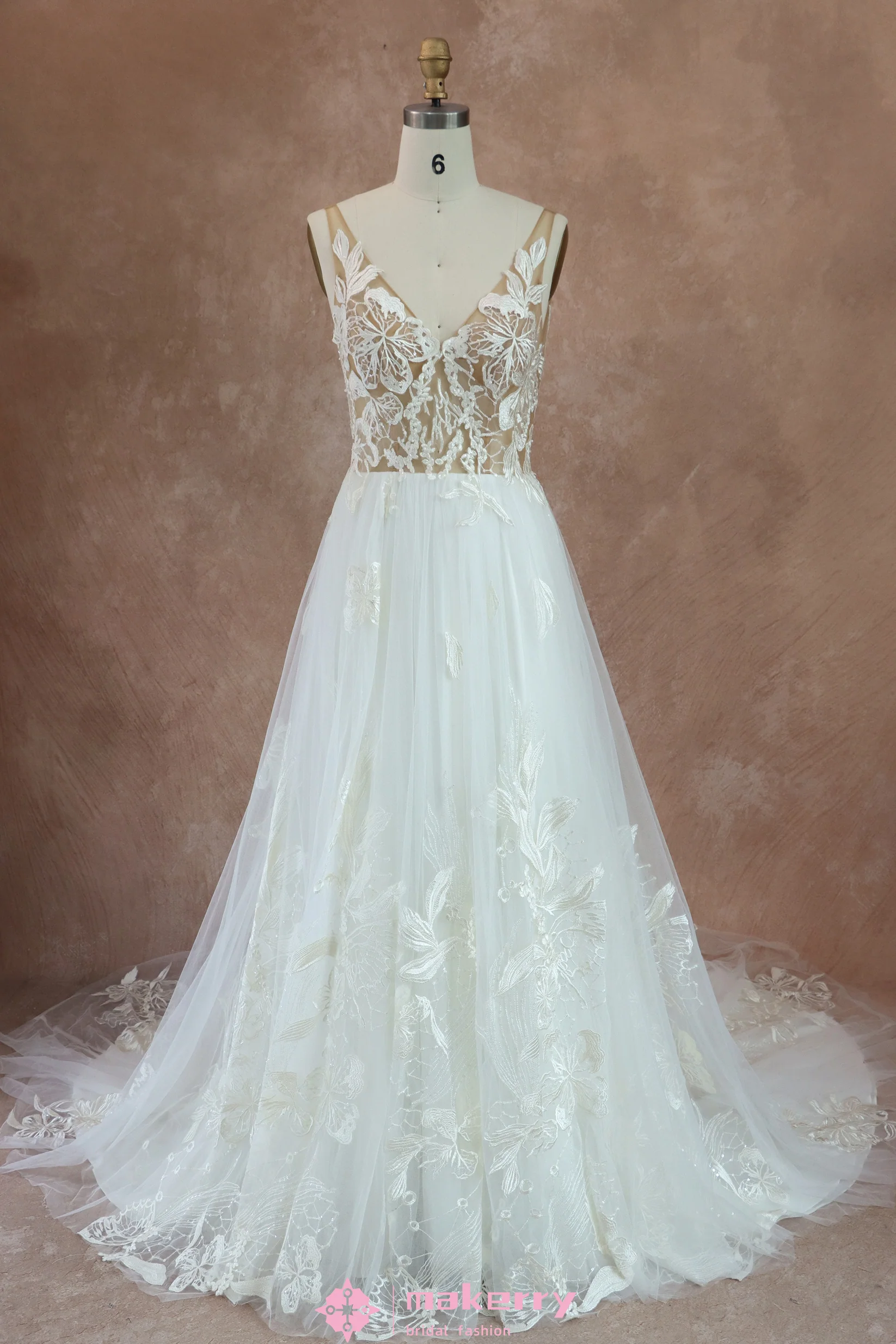 Dreamy floral lace Wedding Dress