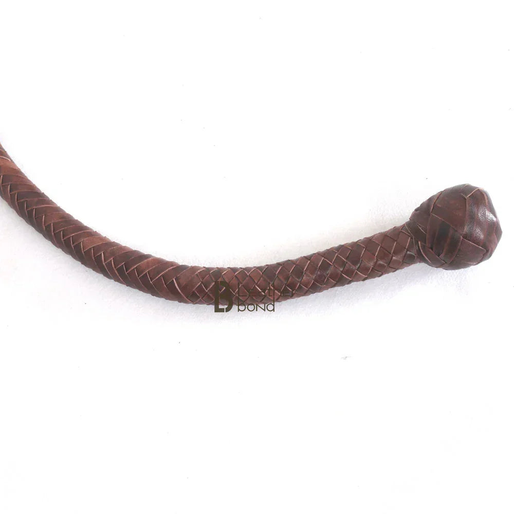 Kangaroo Hide Shot Loaded Snake Whip 12 Strands Dark Brown | 4, 5, 6 & 8 Feet