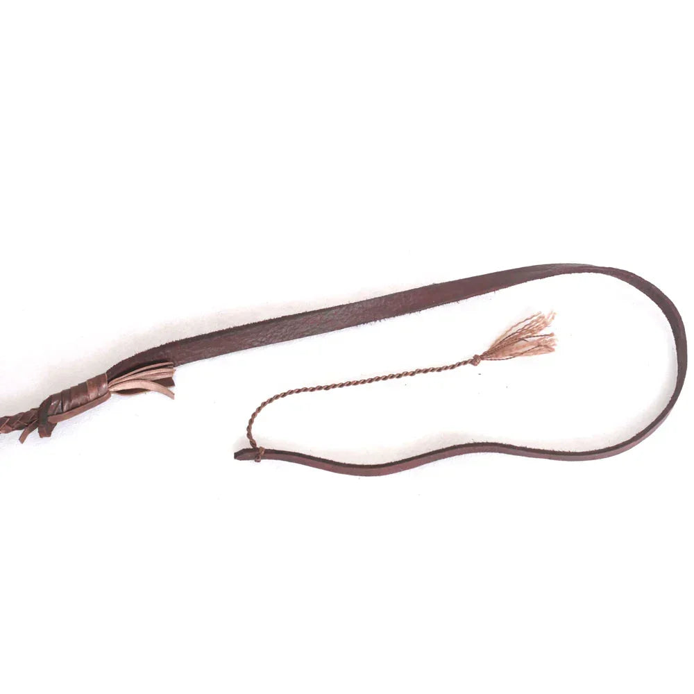 Kangaroo Hide Shot Loaded Snake Whip 12 Strands Dark Brown | 4, 5, 6 & 8 Feet