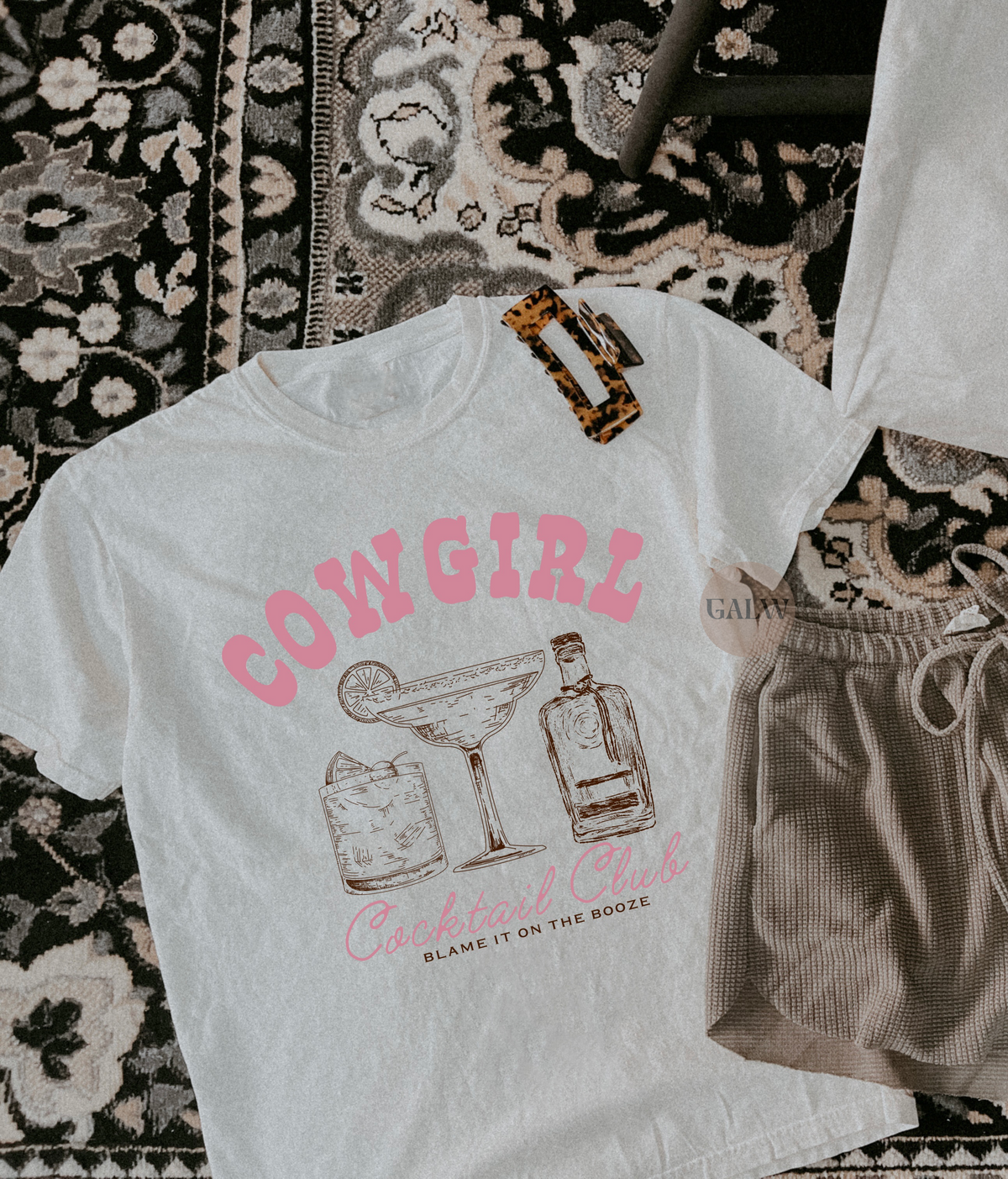 Cowgirl Cocktail Club Blame It on the Booze Tee or Sweatshirt