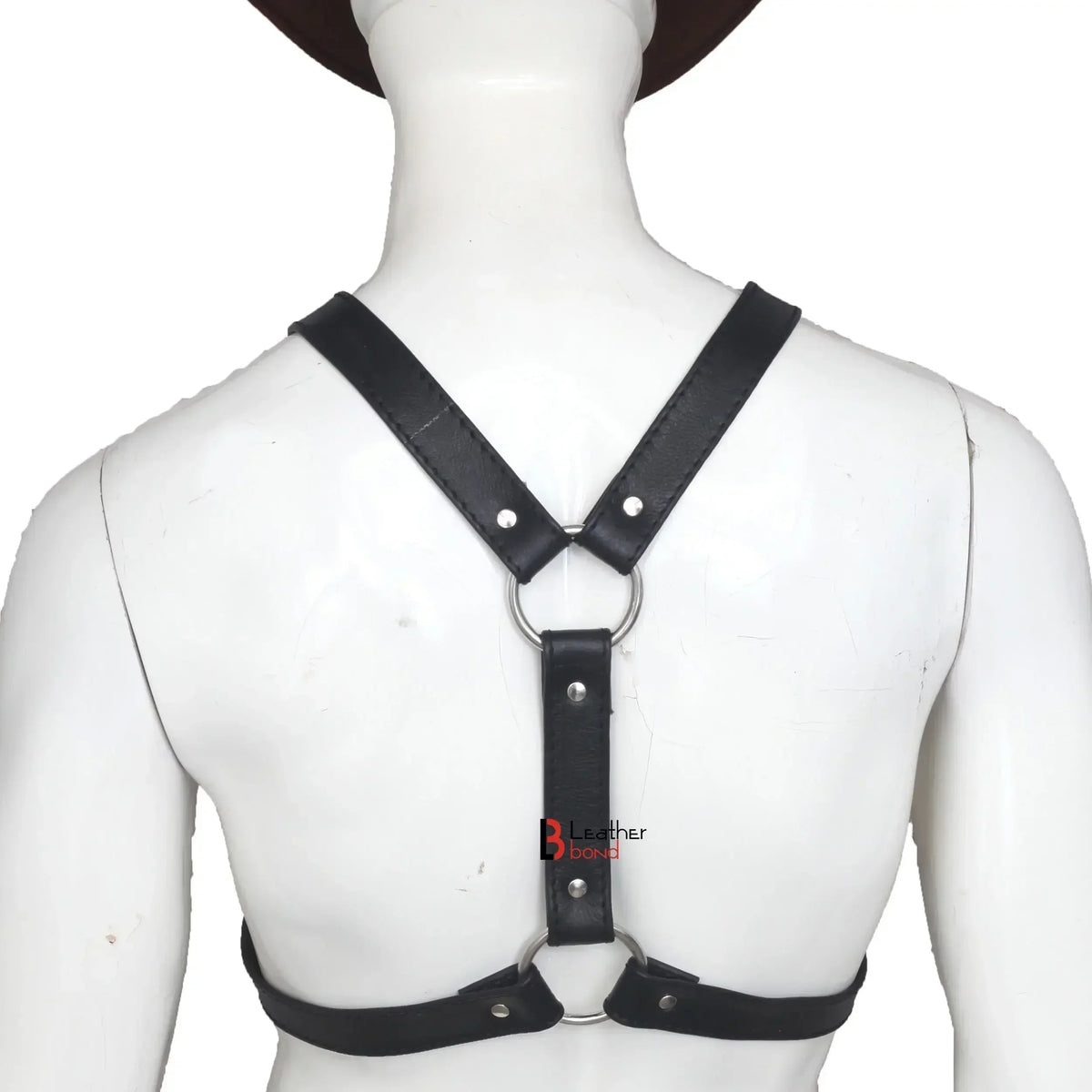 Double Folded Real Cowhide Leather Harness For Men Chest & Shoulder Harness