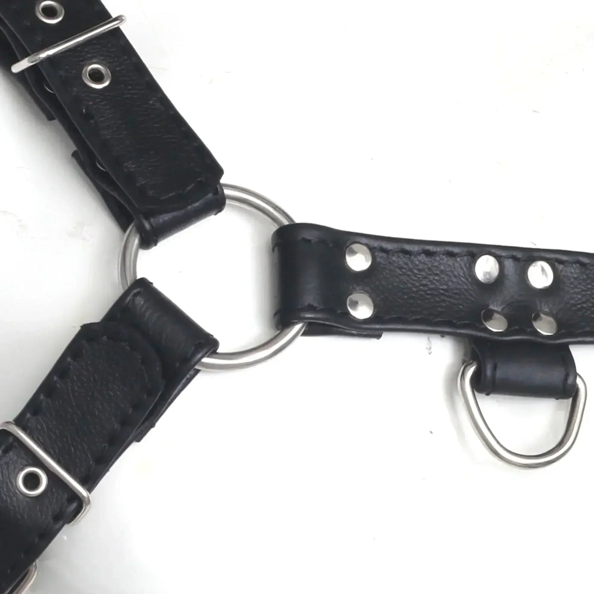 Double Folded Real Cowhide Leather mens harness Bulldog Chest & Shoulder Harness