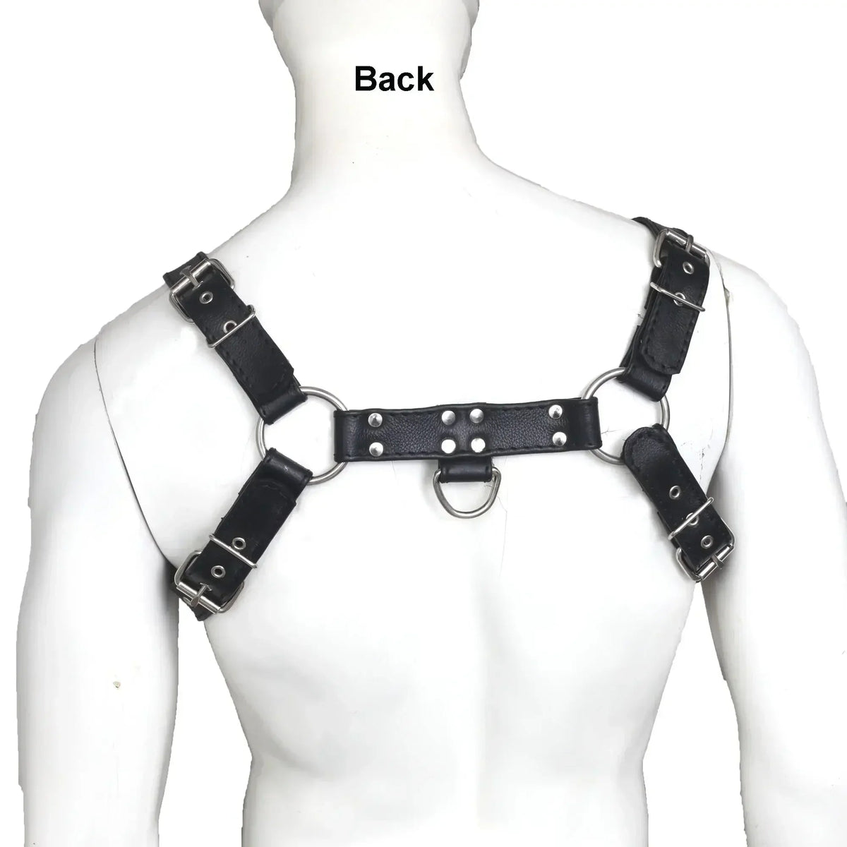 Double Folded Real Cowhide Leather mens harness Bulldog Chest & Shoulder Harness